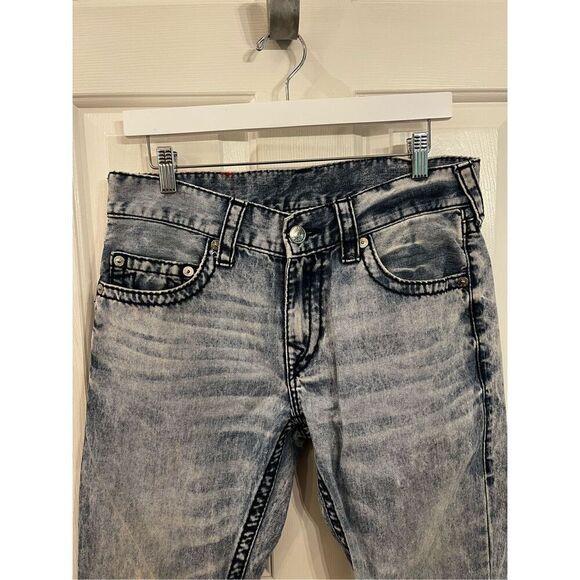 True Religion Mens Stone Washed Straight Leg Jeans sz 31 EUC - Picture 2 of 10